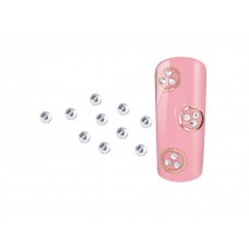 Rhinestones Round Silver